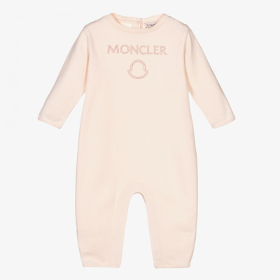 Moncler Babies' Girls Pink Logo Romper