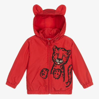 Dolce & Gabbana Baby Boys Red Leopard Coat