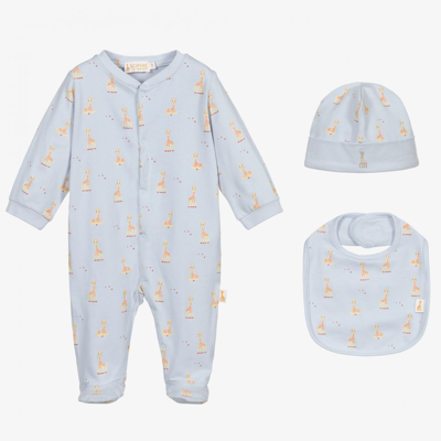 Sophie La Girafe Blue Giraffe Babygrow Set