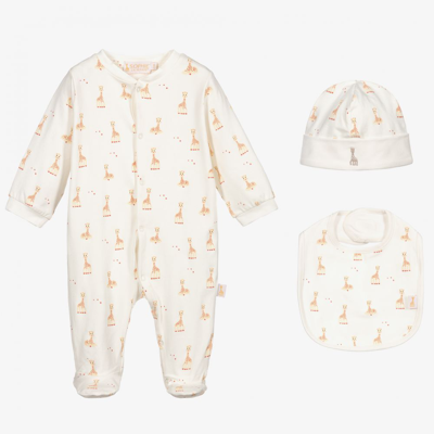 Sophie La Girafe Ivory Giraffe Babygrow Set