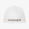 Aigner Logo-stripe Print Hat In White