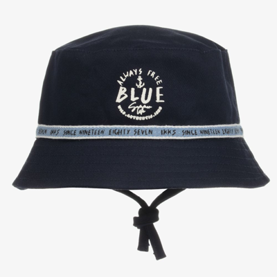 Ikks Babies' Boys Navy Blue Cotton Bucket Hat