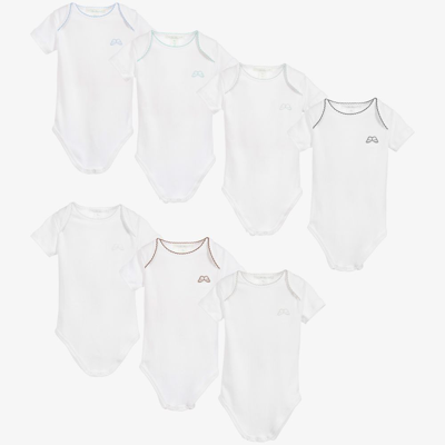 Marie-chantal Babies' White Bodyvest Set (7 Pack)