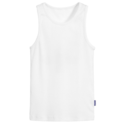 Claesen's Kids' Boys White Cotton Vest