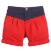 GUCCI GIRLS RED & BLUE COTTON SHORTS