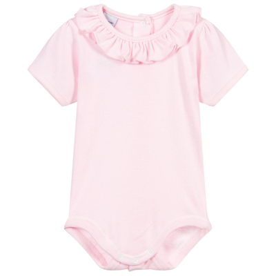 Babidu Babies' Girls Pink Cotton Jersey Bodysuit