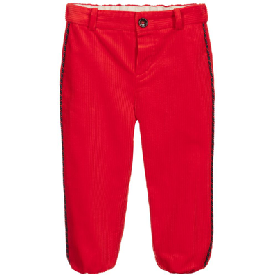 Gucci Babies' Red Corduroy Trousers