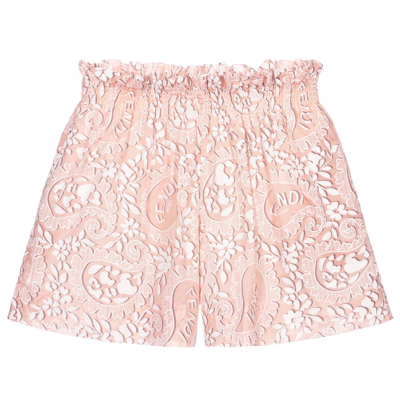 Fendi Babies' Girls Pink Cotton Shorts