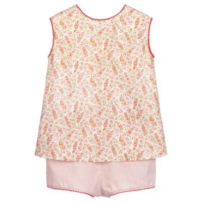 Gucci Girls Pink Floral Baby Shorts Set