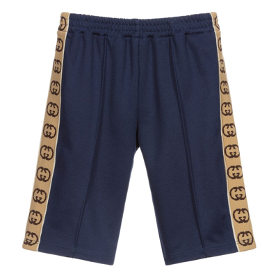Gucci Babies' Boys Navy Blue Logo Shorts