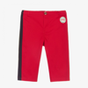 GUCCI BOYS RED GABARDINE BABY TROUSERS