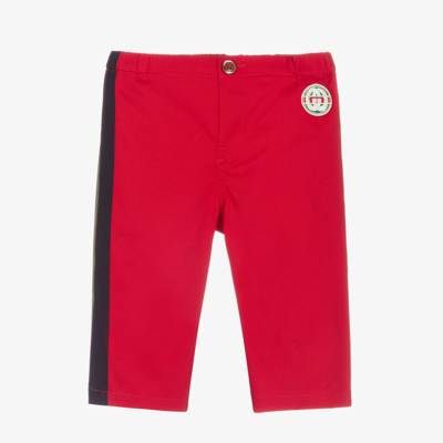 Gucci Boys Red Gabardine Baby Trousers