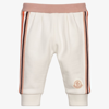 MONCLER GIRLS IVORY JOGGERS