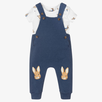 Joules Boys Peter Rabbit Baby Dungaree Set In Blue | ModeSens