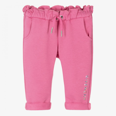 Givenchy Babies' Girls Pink Logo Joggers