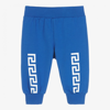 VERSACE BOYS BLUE & WHITE LOGO JOGGERS