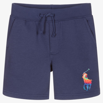 Ralph Lauren Babies' Boys Navy Blue Cotton Jersey Shorts