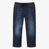 DOLCE & GABBANA BOYS BLUE PULL-ON STYLE JEANS