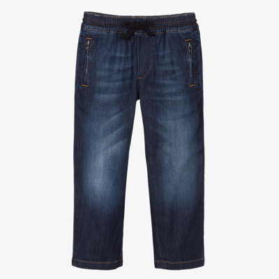 Dolce & Gabbana Babies' Boys Blue Pull-on Style Jeans