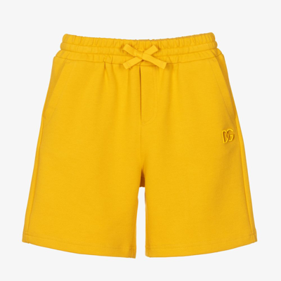 Dolce & Gabbana Babies' Boys Yellow Jersey Shorts