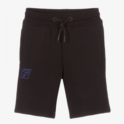 Guess Babies' Boys Black Cotton Shorts