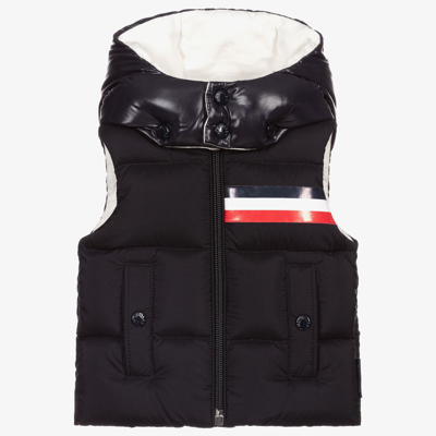 Moncler Babies' Boys Navy Blue Down Padded Gilet