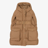 BURBERRY GIRLS BEIGE DOWN PUFFER CAPE