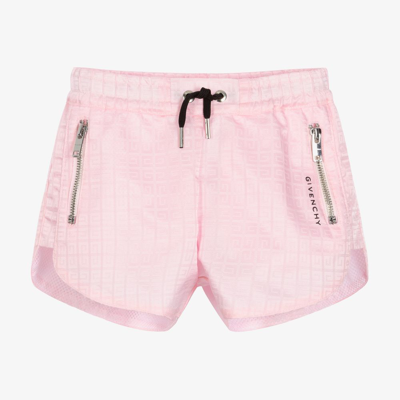 Givenchy Babies' Girls Pink Logo Shorts