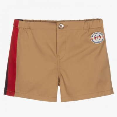 Gucci Boys Beige Gabardine Baby Shorts