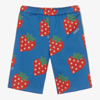 GUCCI GIRLS BLUE STRAWBERRY BABY TROUSERS