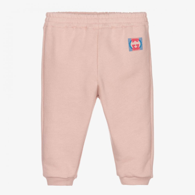 Gucci Babies' Girls Pink Logo Cotton Joggers