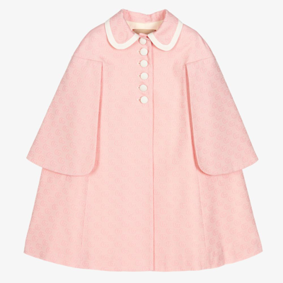 Gucci Babies' Girls Pink Gg Jacquard Cape