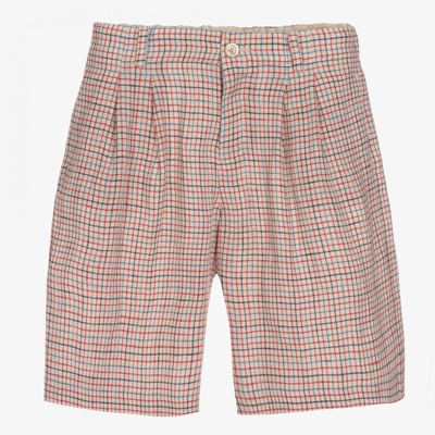 Gucci Kids' Boys Red Check Bermuda Shorts