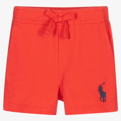 Ralph Lauren Baby Boys Red Cotton Shorts