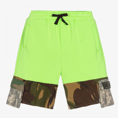Dolce & Gabbana Babies' Boys Green Camouflage Shorts