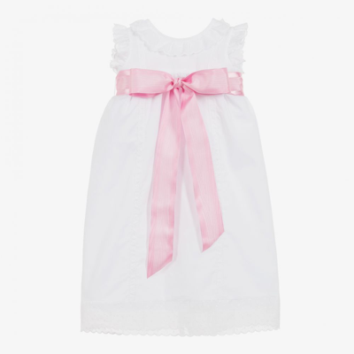 Ancar Girls White Cotton Baby Day Gown