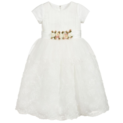Romano Princess Kids' Girls Long Ivory Lace Dress