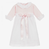 ANCAR GIRLS PINK & WHITE COTTON DAY GOWN