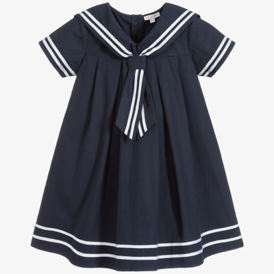 Beatrice & George Kids' Girls Blue Cotton Sailor Dress