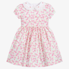 BEATRICE & GEORGE GIRLS PINK FLORAL COTTON DRESS