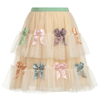 GUCCI GIRLS IVORY TULLE & BOWS SKIRT