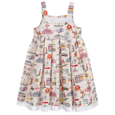 Powell Craft Babies' Girls Ivory Cotton Dress