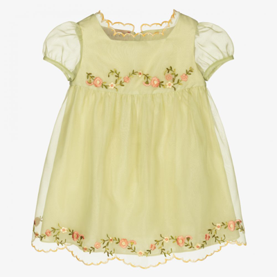 Gucci Baby Green Silk Organza Dress | ModeSens