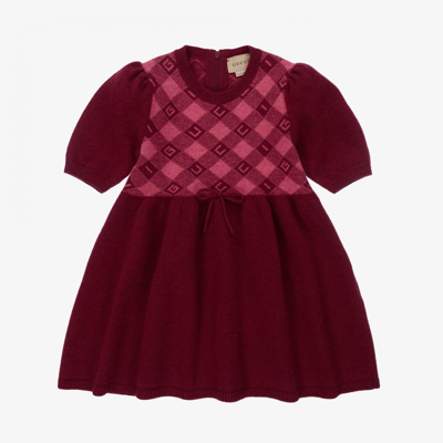 Gucci Kids' Girls Red Wool Knit Dress