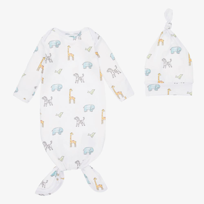 Aden + Anais Baby White Day Gown & Hat Set