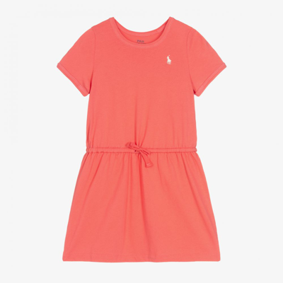 Ralph Lauren Babies' Girls Pink Logo Cotton Dress