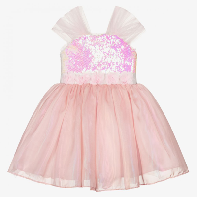 Caramelo Kids' Girls Pink Sequin & Chiffon Dress