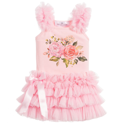 Beau Kid Girls Pink Tulle Skirt Set