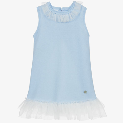 Artesania Granlei Kids' Girls Pale Blue Knitted Dress