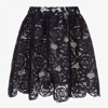 CHARABIA GIRLS BLUE EMBROIDERED LACE SKIRT